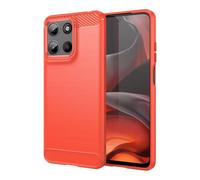 Topme Silicone Case for Motorola Moto g15 / Motorola Moto g15 Power (6.72" Inches), [brushed Texture Style Phone Case] - Red
