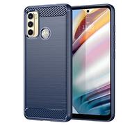Topme Silicone Case for Motorola Moto g50 4G (6.5" Inches), [brushed Texture Style Phone Case] - Blue