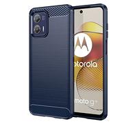 Topme Silicone Case for Motorola Moto g73 (6.5" Inches), [brushed Texture Style Phone Case] - Blue