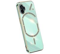 Topme Silicone Case for NothingPhone (1) / NothingPhone 1 (6.55" Inches), [gold Edge Style Phone Case] - Green