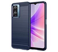 Topme Silicone Case for OPPO A57 (4G) / OPPO A57s (6.56" Inches), [brushed Texture Style Phone Case] - Blue