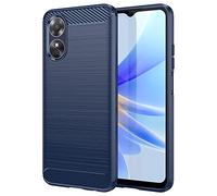 Topme Silicone Case for OPPO A78 5G (6.56" Inches), [brushed Texture Style Phone Case] - Blue