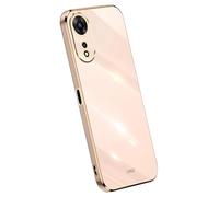 Topme Silicone Case for OPPO A78 5G (6.56" Inches), [gold Edge Style Phone Case] - Pink