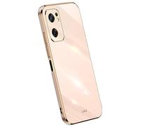 Topme Silicone Case for OPPO Find X5 Lite/OPPO Reno7 5G (6.43" Inches), [gold Edge Style Phone Case] - Pink