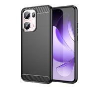 Topme Silicone Case for OPPO Reno13 Pro 5G / OPPO Reno 13 Pro 5G (6.83" Inches), [brushed Texture Style Phone Case] - Black