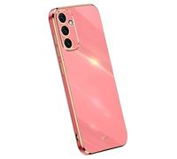 Topme Silicone Case for Samsung Galaxy M13 (4G) (6.6" Inches), [gold Edge Style Phone Case] - Red