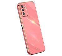 Topme Silicone Case for Samsung Galaxy M52 5G (6.7" Inches), [gold Edge Style Phone Case] - Red