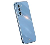 Topme Silicone Case for Samsung Galaxy S21 FE / S21 FE 2023 (6.4" Inches), [gold Edge Style Phone Case] - Navy Blue