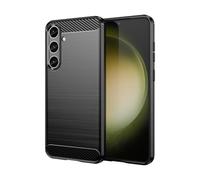 Topme Silicone Case for Samsung Galaxy S24 FE (6.7" Inches), [brushed Texture Style Phone Case] - Black
