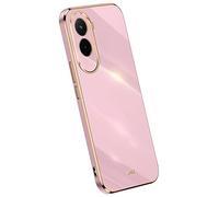 Topme Silicone Case for Smartphone, Compatible with POCO M7 (4G)(Phone Dimension Size 171.08x82.05x8.55mm) Please measure the size of your phone, [gold Edge Style Phone Case] - Purple