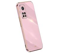 Topme Silicone Case for Xiaomi MI 10T 5G / Xiaomi MI 10T Pro 5G (6.67" Inches), [gold Edge Style Phone Case] - Purple