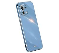 Topme Silicone Case for Xiaomi MI 11 Lite / 11 Lite 5G / 11 Lite 5G NE (6.55" Inches), [gold Edge Style Phone Case] - Navy Blue