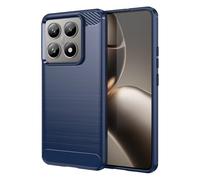 Topme Silicone Case for Xiaomi MI 14T (6.67" Inches), [brushed Texture Style Phone Case] - Blue