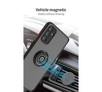 Topme Silicone Phone Case for OPPO A6 Pro 5G (6.57" Inches) with Swivel Ring Holder Magnetic Base Frosted Clear Phone Case - Dark Green