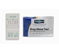 TOPMED Drugs in Urine Test kit - Marijuana/Hashish (THC), COC, MOP, MDMA, BZO Test, Urine Dip Drug Testing (15 Count (Pack of 15))