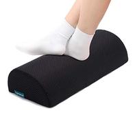 Topmener Footrest Ergonomic Foot Rest Under Desk Office Foot Stool Cushion with Massage Dots, Washable Cover &Portable Handle, for Home Working&Office&Travel, Relieve Leg Knee and Back -Shrink-wrapped