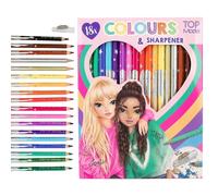 Depesche TOPModel 12215 Colouring Pencils Set of 18 with Sharpener for Painting and School