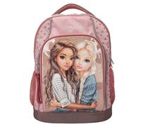 Depesche 14009 TOPModel Dots School Backpack in Pink with Model Motif, Polka Dot Pattern and Glitter, School Bag with Adjustable Straps