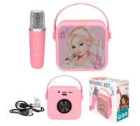 TOPModel Karaoke Set with Microphone, Pink, 4 Mood Changes, Bluetooth Speaker for Kids
