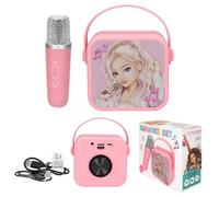 TOPModel Karaoke Set with Microphone, Pink, 4 Mood Changes, Bluetooth Speaker for Kids