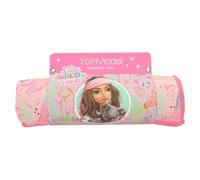 Depesche TOPModel Wild 12791 Microfibre Towel with Model Motif and Colourful Animal Pattern, with Elastic Band for Rolling Up and Fixing