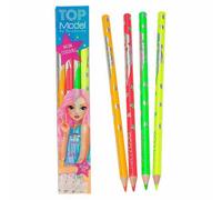 TOPModel Neon Coloured Pencil Set (4 Colours)