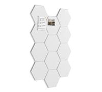 Topnaca Pack of 12 Pin Boards, Photo Wall, Self-Adhesive Felt Wall Office, White, Modern, Felt Wall Panels, Vision Board, Moodboard for Attaching Notes, Photos, Decoration for Home, Kitchen