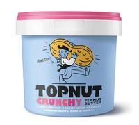 TOPNUT Crunchy Peanut Butter 1kg Tub - Single-Origin Argentinian Peanuts - 100% Natural, No Palm Oil, No Added Sugar - High Protein Crunch - Made in the U.K.