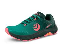 Topo Athletic Women's MT-5 Running Shoes - Comfortable Lightweight Cushioned Durable 5MM Drop Laced Trail Running Shoes, Emerald/Pink, 7 UK