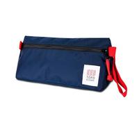 Topo Designs Dopp Kit - Travel Bag for Personal Care Essentials, Self Standing Triangular Shape, Fully Lined for Easy Cleaning, Recycled Nylon (Navy/Navy), Navy/Navy, 3L US, Dopp Kit