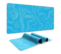 Topographic Contour Gaming Large Mouse Pad for Desk Keyboard and Desk Mat Computer Protector Mat Office Desk Accessories(Skyblue,1000x500x3mm)