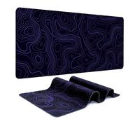 Topographic Contour Gaming Large Mouse Pad for Desk Keyboard and Desk Mat Computer Protector Mat Office Desk Accessories(Purple Blue,900x400x2mm)