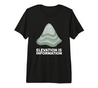 Topographic Contour Lines Elevation is Information Map Premium T-Shirt