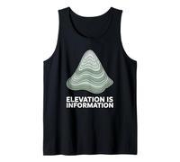 Topographic Contour Lines Elevation is Information Map Tank Top