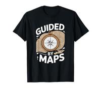 Topographic Contour Lines Guided By Maps Map T-Shirt