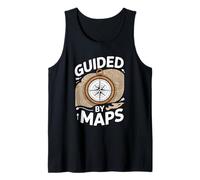 Topographic Contour Lines Guided By Maps Map Tank Top
