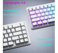 Topographic Keycaps 4.0 Version Shine Through 97/130 Key PBT Cherry Profile Side Print Backlit for MX Gamer Mechanical Keyboard good luck-130