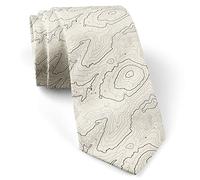 ( Topographic Map ) Fashion Novelty Necktie Tie, Conversation Neckwear Ties Great for Party and Events, As Shown, One Size Fits All