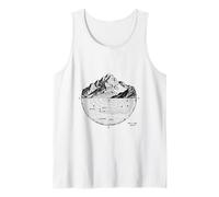 Topographic Mountain Map Contour Line Geology Hiking Outdoor Tank Top
