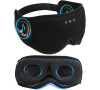 TOPOINT Bamboo Cotton Bluetooth Sleep Mask with Headphones, 100% Light-Blocking 3D Sleep Eye Mask, Sleep Headphones for Travel, Napping, Side Sleeping and Office, Suitable for Both Men and Women