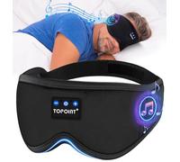 TOPOINT Sleep Headphones Bluetooth Sleep Mask with Headphones,Upgraded 3D Wireless Music Eye Mask with Bluetooth Earphones, Sleeping Earphones with HD Stereo Speakers for Travel/Nap/Meditation