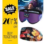 TOPOINT Sleep Mask Headphones Bluetooth Sleep Mask, 100% Blackout Design, 0 Eye Pressure & Sleep Headphones Headband, Bluetooth 5.4 Sports Headband Earphones