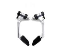 TOPOLVLCKC For B&enelli For H&onda CBR Hornet T&riumph For TRK 180S 125X 502X 17-22mm Handlebar Motorcycle Handguard Hand Guard Motorcycle Clutch Guard(Silver)