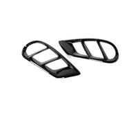 TOPOLVLCKC For B&enz For M&ercedes C Class W205 C180 2015-2019 Carbon Fiber Front Bumper Fog Lamp Frame Grille Front Fog Lamp Housing Frame(FRP Glossy Black)