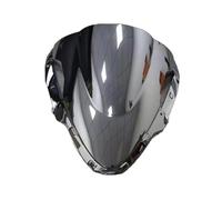 TOPOLVLCKC For N&inja 636 For ZX-6R 2024 2025 Motorcycle Windshield Double Bubble Windscreen Screen Front Wind Deflectors motorcycle windshield spoiler(Silver)