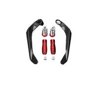 TOPOLVLCKC for N&inja Z125 2021 2022 2023 Handlebar Grip Brake Clutch Lever Hand Guard Protector Modification Accessories Hand Motorcycle Clutch Guard(Red with Logo)