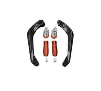 TOPOLVLCKC for N&inja Z125 2021 2022 2023 Handlebar Grip Brake Clutch Lever Hand Guard Protector Modification Accessories Hand Motorcycle Clutch Guard(Orange with Logo)