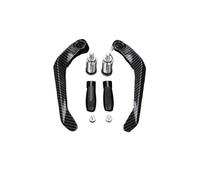 TOPOLVLCKC for N&inja Z125 2021 2022 2023 Handlebar Grip Brake Clutch Lever Hand Guard Protector Modification Accessories Hand Motorcycle Clutch Guard(Black with Logo)