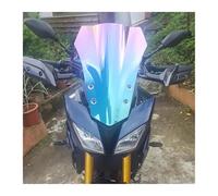 TOPOLVLCKC For Y&amaha For FJ09 For MT-09 2015 2016 2017 Motorcycle Double Bubble Windshield WindScreen Screen motorcycle windshield spoiler(Black Iridium)