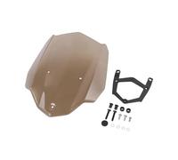 TOPOLVLCKC For Y&amaha For MT-03 2016 2017 2018 2019 Moto Sport Touring Racing Windshield Windscreen Wind Deflector With Bracket motorcycle windshield spoiler(Brown)